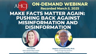Make Facts Matter Again: Pushing back against misinformation and disinformation | AHCJ Webinar