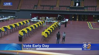 Steady Stream Of LA County Voters Showing Up To Cast Ballots In Person