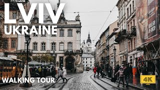 LVIV - UKRAINE | Walking Tour | 60 fps - 4K - December 2023