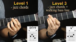 3 levels of "Autumn Leaves" chord progression