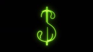 Neon Dollar Sign | Glowing Dollars Money | AFTER EFFECTS | LOOP VIDEO | Black Screen | Fx Effects