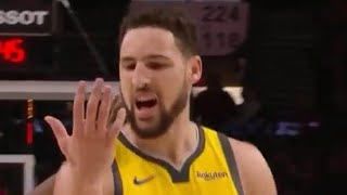 Klay thompson says "I miss You" After he Make A 3 point shot warriors vs blazers