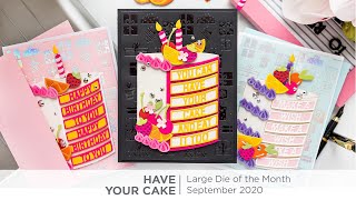 Spellbinders September 2020 Large Die of the Month – Have Your Cake