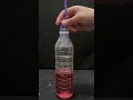 lift the water bottle with a straw. shorts diy handmade