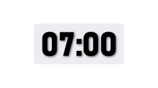 7 Minute Timer - Minimal Countdown Timer [Light Theme]