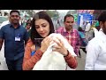 actress kajal aggarwal love towards her son at tirumala temple