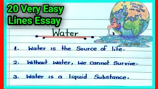 Water essay in english 20 lines || Essay on water 20 lines || Few lines on water|Paragraph On water