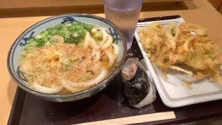 宮武讃岐うどん＋おにぎり＋かき揚げ＝￥690