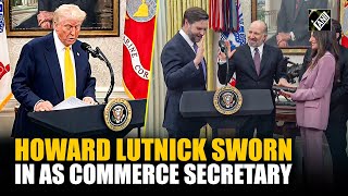 Watch: Howard Lutnick sworn in by President Trump as Secretary of Commerce