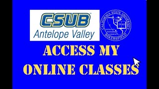 How to Access my CSUB Online Classes