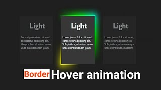gradient glowing border hover effects using HTML CSS only