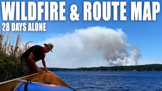 Woodland Caribou Provincial Park EPIC 28 DAY SOLO CANOE TRIP 2021 (WILDFIRE AND ROUTE MAP)