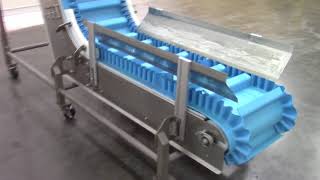 17 Inch Wide Food Grade Cleated Incline Conveyor