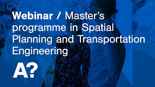 Webinar | Spatial Planning and Transportation Engineering