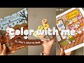 color with me (asmr) | cozy village | Kiky's Coloring book | ohuhu markers