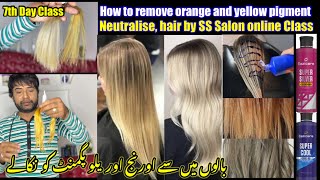 Live Class How to Neutralise Hair // How to Remove Yellow and Orange Pigment with Shampoo and Colour