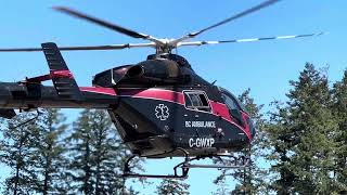 MD 902 Helicopter Air Ambulance Takeoff