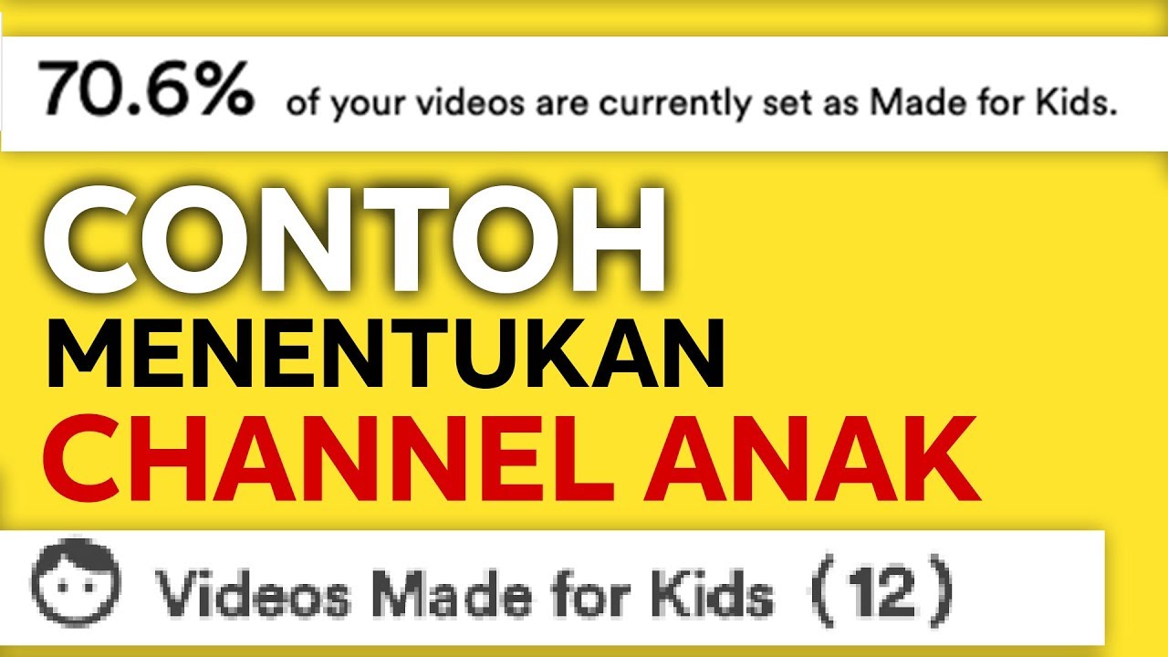 Contoh Channel Anak Sesuai Peraturan Baru Youtube - YouTube