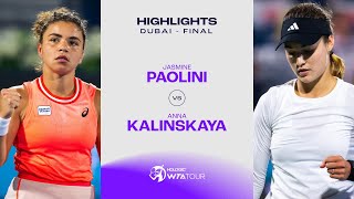Anna Kalinskaya vs. Jasmine Paolini | 2024 Dubai Final | WTA Match Highlights