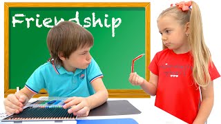Anabella teaches Bogdan how to build a good friendship at school