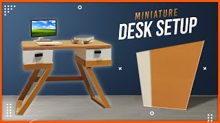 DIY Realistic Miniature Desktop PC Setup With Monitor | DollHouse Computer DIY | No Polymer Clay!