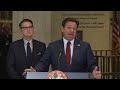 gov. ron desantis hosts news conference in tallahassee