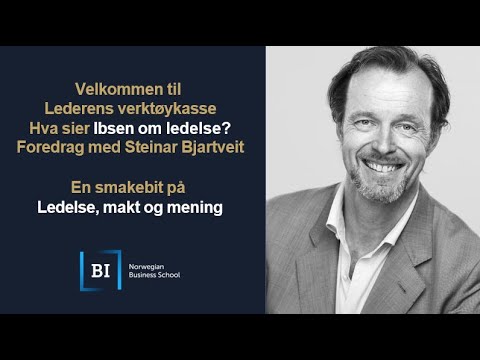 Velkommen Til Lederens Verktøykasse Et Foredrag Med Steinar Bjartveit ...