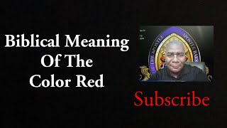 Biblical Meaning Of The Color Red, Blood And Sacrifice.