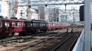 阪急3000系　七福神ヘッドマーク　十三駅