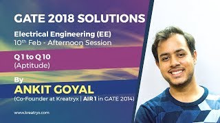 Kreatryx GATE 2018 EE Solutions | Aptitude