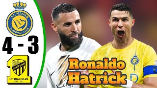 Ronaldo Hat-Trick In 5 Min 💥 Al Nassr vs Al Ittihad 4-3 - All Goals & Highlights - 2024