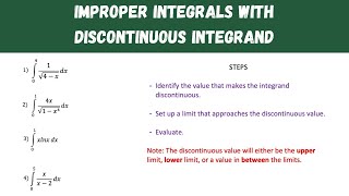 Improper integrals discontinuous integrand