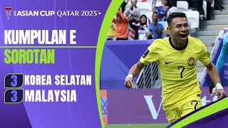 Sorotan Perlawanan : Korea Selatan 3 - 3 Malaysia | Piala Asia Qatar 2023