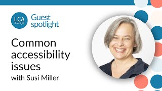 Common accessibility issues with Susi Miller