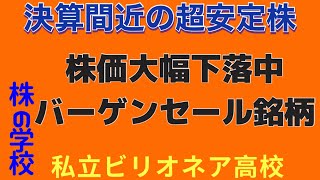 【バーゲンセール銘柄】株価大幅下落中の超安定のブランド銘柄！決算後に、爆発の可能性ありか？見逃し厳禁！株相場で勝てる脳力を身につけていただきたい。【株投資:Stock】【338-Period】