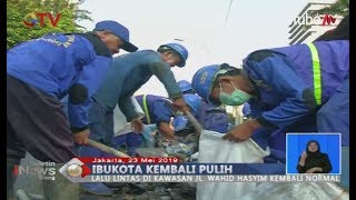 Petugas PPSU dan Suku Dinas Tata Air Bersihkan Ibu Kota Usai Aksi 22 Mei - BIS 23/05