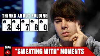 TOP 6 BEST "Sweating with" moments in Poker ♠️ PokerStars