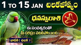 ధనస్సురాశి జనవరి 1to15 చిలకజోష్యం 🦜Dhanassu rasi Chilaka joshyam | Dharmapatham