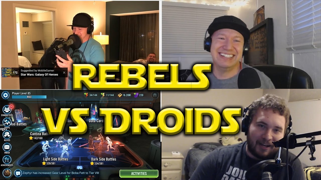 Star Wars Galaxy Of Heroes Rebels Vs Droids W Ahnaldt101 Youtube