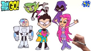 Teen Titans Go Drawing || How to Draw Teen Titans Go all Characters Easy Step by Step