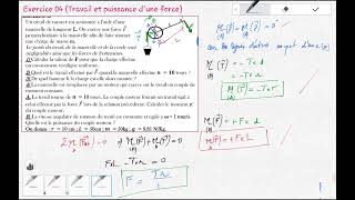 Travail et puissance d'une force -1 BAC-SEX- SM- Exercice 04