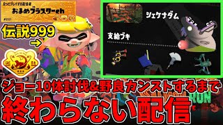 ジョー10体討伐\u0026野良カンストするまで終われない耐久配信！超火力低機動力ダム編【スプラトゥーン3/サーモンランNW】