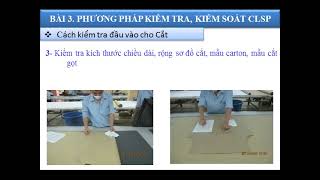 Bài 3.2. Kiểm tra chất lượng công đoạn Cắt