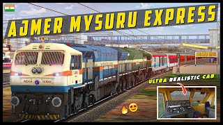 🔴16209 Ajmer - Mysuru Express in Train Simulator🚆 | Powerful Twin EMDs High Speed Action + Cab Ride🔥