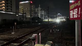 1週間ぶりに運転再開！桑名駅を発車する特急南紀8号名古屋行き