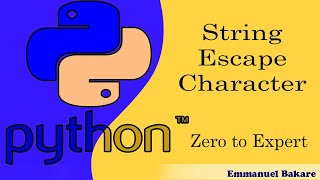 12 - Python String Escape characters