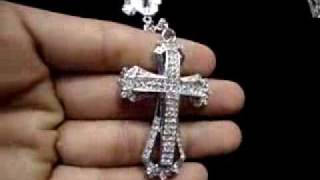 Mr Freeze Custom Lab made Cross Charm ( $69.99 ) ( Free Necklace )