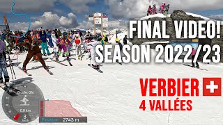 [4K] Skiing Verbier, Final 2022/23 Season Video - 2023/24 Begins, 4Vallées Switzerland, GoPro HERO11