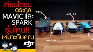 เทียบโดรน DJI โดรนตระกูล Mavic และ Spark รุ่นไหนเหมาะกับคุณ