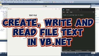 How to create, write and open/read file text in vb.net